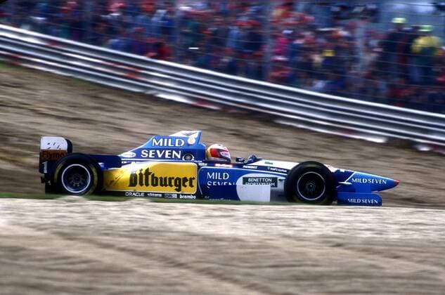 SCHUMACHER Michael mit Benneton-Renault B195 Grand Prix Formel 1 Grosser Preis von Italien 1995 in Monza am 10. September 1995 