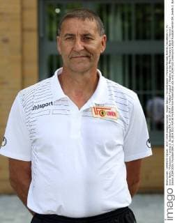 Holger Bahra Torwarttrainer Portrait Portraet Porträt Einzelbild 1. FC Union Berlin Fototermin zweite 2. Bundesliga DFL 16.07.2014 Fußball Fussball Stadion an der Alten Försterei Berlin Herren Saison 2014 2015