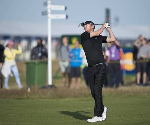 17.07.2014. Hoylake, England. The Open Golf Championship. Chris WOOD ENG second shot on the fourth hole during the first round. xStephenxBartholomewx  ActionPlus97365273