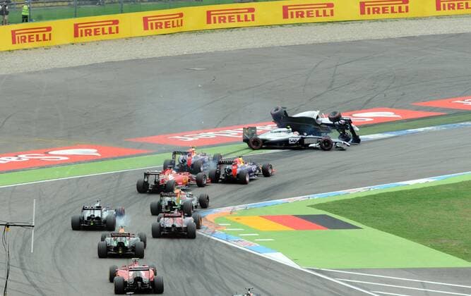 Felipe Massa, Williams F1 Team, Start Crash, formula 1 GP, Germany in Hockenheim, 20.07.2014 Photo:mspb Jerry Andre Felipe Massa, Start Crash; formula 1 GP, Germany,