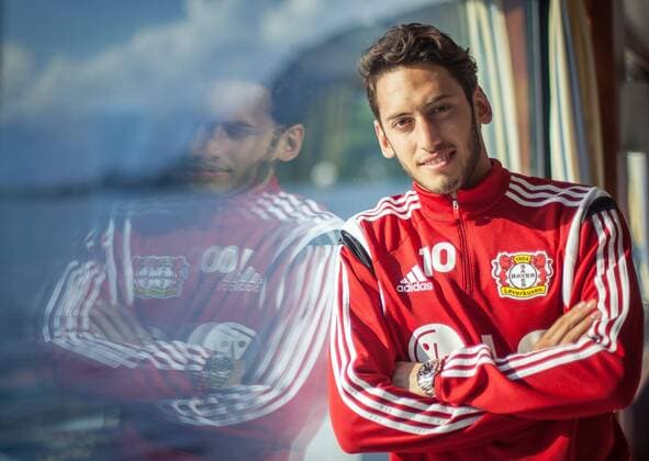 17.07.2014, Alois Latini Stadion, Zell am See, AUT, Bayer 04 Leverkusen Trainingslager, im Bild Hakan Calhanoglu (Bayer 04 Leverkusen) during a Trainingssession of the German Bundesliga Club Bayer 04 Leverkusen at the Alois Latini Stadium, Zell am See, Austria on 2014 07 17. ,  EP_fei E  