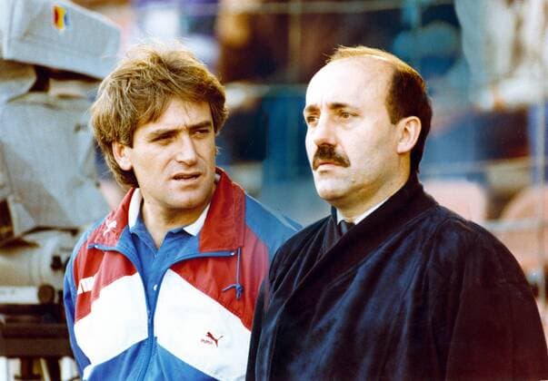 Trainer Werner Fuchs und Manager Horst Wolter (beide Hertha BSC Berlin)