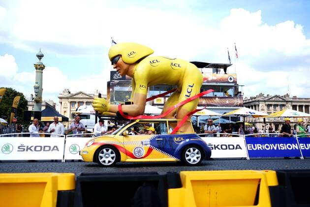 Tour de France Ankunft der letzten Etappe in Paris auf den Champs Elysee. LCL