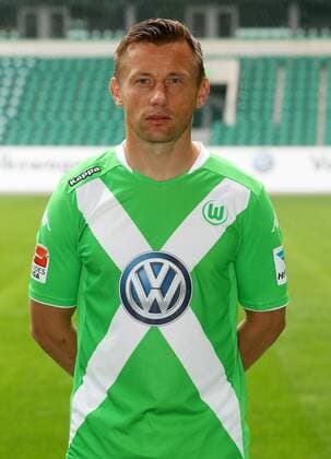 Ivica Olic Portrait Portraet Porträt Einzelbild VfL Wolfsburg Fototermin Einzelportraits Bundesliga DFL 30.07.2014 Fußball Fussball Volkswagen Arena Wolfsburg Herren Saison 2014 2015
