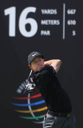 July 31, 2014 - Akron, OH, USA - Rory McIlroy hits his tee shot on the 16th hole during the first round in the WGC-Bridgestone Invitational at Firestone Country Club in Akron, Ohio, on Thursday, July 31, 2014. WGC-Bridgestone Invitational, first round - ZUMAm67