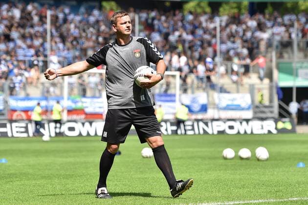 Fußball 3. Liga 2. Spieltag MSV Duisburg - Sonnenhof Großaspach am 02.08.2014 in der Schauinsland-Reisen-Arena in Duisburg Georg Koch ( Torwarttrainer Großaspach )