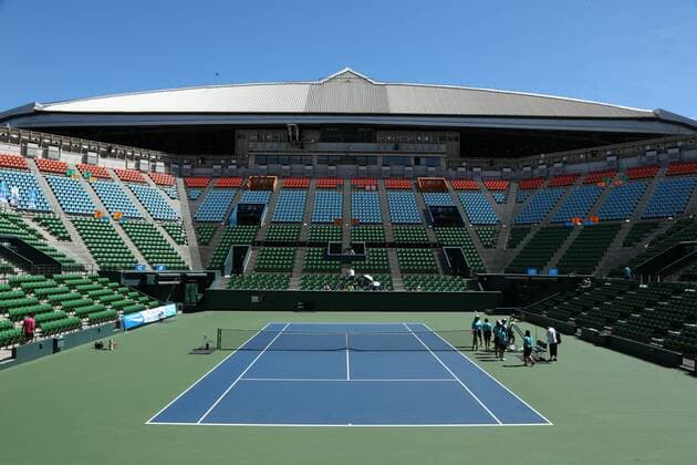General view, AUGUST 3, 2014 - Tennis : the 2014 All-Japan Inter High School Championships Semi-final match Ariake Coliseum, Tokyo, Japan.  (ytxa001668)