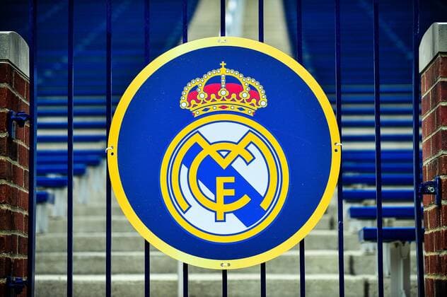August 2, 2014: The logo of Real Madrid before the Real Madrid v Manchester United match Saturday afternoon, in the Guinness International Cup friendly at Michigan Stadium, Ann Arbor, Michigan. SOCCER: AUG 02 International Champions Cup - Real Madrid v Manchester United Icon25814080200004 EDITORIAL USE ONLY