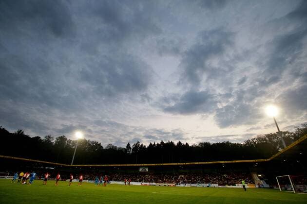 Fußball, Stadiongeschichte SG Sonnenhof Großaspach Aspach , Fußball 3.Liga SG Sonnenhof Großaspach, Stadion Übersicht Mechatronik Arena