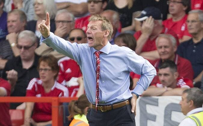 Forest manager, Stuart Pearce - Nottingham Forest vs. Blackpool - SkyBet Championship - The City Ground - Nottingham - 09 08 2014 Pic Philip Oldham Sportimage EDITORIAL USE ONLY. No use with unauthorised audio, video, data, fixture lists, club league logos or live services. Online in-match use limited to 120 images, no video emulation. No use in betting, games or single club league player publications.