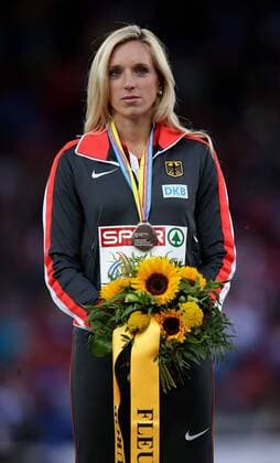 Zürich Leichtathletik Europameisterschaft 2014, 100meter Hürden Frauen, Cindy Roleder (GER) mit Bronzemedaille