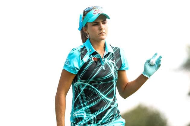 Aug. 17, 2014 - U.S. - Lexi Thompson waves to the fans after making her putt on the 9th green at the LPGA Golf Damen Championship 2014 Sponsored By Wegmans at Monroe Golf Club in Pittsford, New York on August 17, 2014 LPGA Golf Damen LPGA Golf Damen Championship - Round 4  - ZUMAcs1