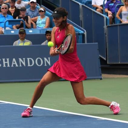 Aug. 17, 2014 - Cincinnati, Ohio, U.S - Ana Ivanovic hits a return to Serena Williams on Sunday August 17, 2014 during play in the Western & Southern Open in Cincinnati, Ohio. Western & Southern Open tennis - ZUMAc19