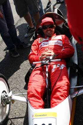 Shell Eco Marathon with Fernando Alonso (ESP) Scuderia Ferrari F14-T Belgian Grand Prix, Spa Francorchamps 