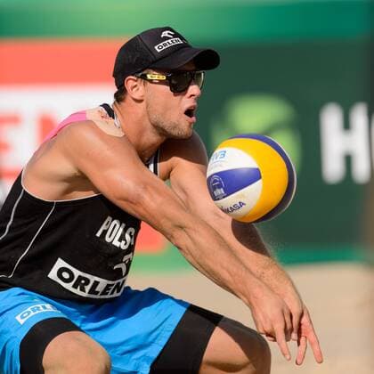 21.08.2014 - Stare Jablonki , Beach Volleyball , World Tour , FIVB Stare Jablonki Grand Slam 2014 , Poland vs. Germany - Michal Kadziola  140821PAL218