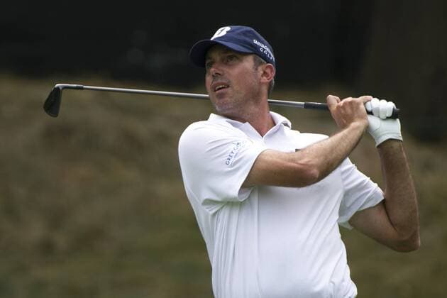 Aug. 21, 2014 - Paramus, New Jersey, U.S - August 21, 2014: Matt Kuchar (USA) tee s off on the 8th hole during the first round of The Barclays Fed Ex Championship at Ridgewood Country Club in Paramus, NJ. Mandatory Credit: Kostas Lymperopoulos csm GOLF 2014: The Barclays Fed Ex Championship AUG 21 - ZUMAc04
