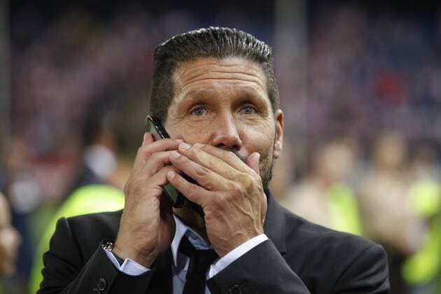 Atletico de Madrid s Diego Pablo Cholo Simeone after winning the 2014 Supercopa de España Spain Supercup at Vicente Calderon stadium. August 22, 2014.  (20244925)