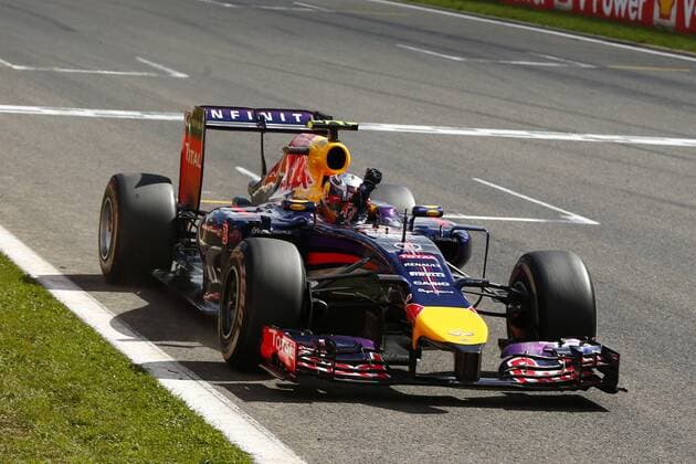 Motorsports: FIA Formula One World Championship 2014, Grand Prix of Belgium, 3 Daniel Ricciardo (AUS, Infiniti Red Bull Racing), xHOCHxZWEIx