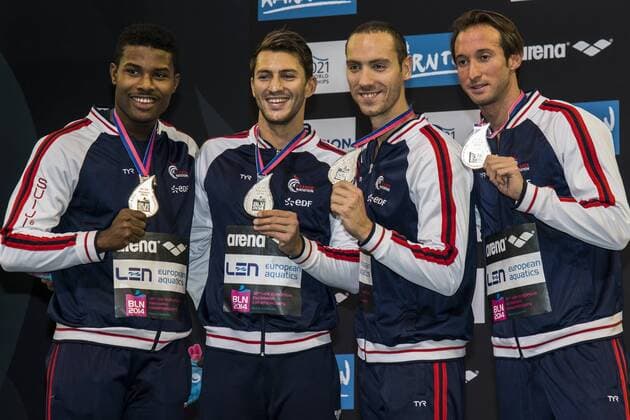 FRA - FRANCE Silver Medal 4x100m Medley Men Final 32nd LEN European Championships Berlin GiorgioxScala DBM