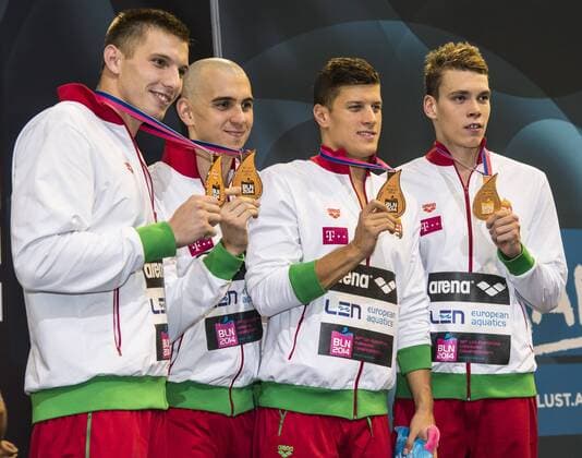 HUN - HUNGARY Bronze Medal 4x100m Medley Men Final 32nd LEN European Championships Berlin GiorgioxScala DBM