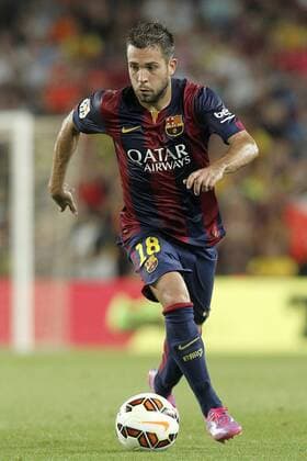 FC Barcelona s Jordi Alba during La Liga match.August 24,2014.  (17922)
