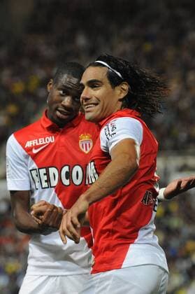 GEOFFREY KONDOGBIA - RADAMEL FALCAO - ATTITUDE - JOIE FOOTBALL : Nantes vs Monaco - Ligue 1 - 24 08 2014 N.LeGouic FEP Panoramic 