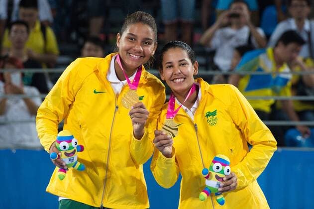 Beach Volleyball, Youth Olympic Games 2014 26.08.14, Youth Olympic Sports Park, Nanjing - Duda and Paty (BRA)