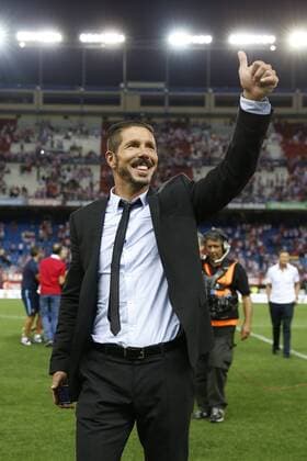Diego Simeone (Atletico), AUGUST 22, 2014 - Football Soccer : Spanish Super Cup match between Atletico de Madrid and Real Madrid, at the Vicente Calderon Stadium in Madrid, Spain. Noxthirdxpartyxsales  (heha014034)