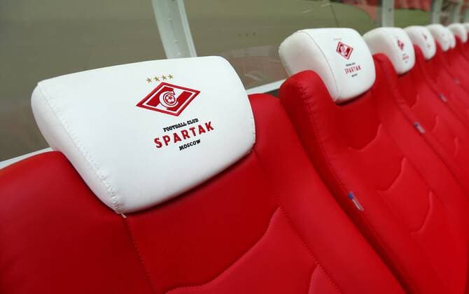 ITAR-TASS: MOSCOW, RUSSIA. AUGUST 27, 2014. Designated coach seats at FC Spartak Moscow s new Stadium (Otkritie Arena). The stadium is to become one of the venues of the 2018 FIFA World Cup.  RE14DC63