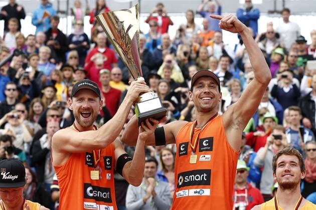 Deutsche Meisterschaft Beachvolleyball, Timmendorfer Strand: Kay Matysik Jonathan Erdmann - Deutsche Meister 2014 xHOCHxZWEIx