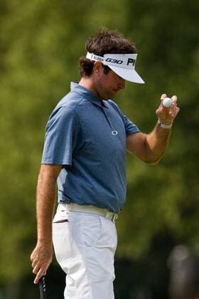 Aug. 31, 2014 - Norton, Massachusetts, United States - August 31, 2014: Bubba Watson reacts after missing a putt on the 8th hole during the third round of the Deutsche Bank Championship at TPC Boston. Anthony Nesmith CSM GOLF 2014: Deutsche Bank Championship AUG 31 - ZUMAc04