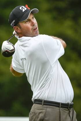 Aug. 31, 2014 - Norton, Massachusetts, USA - August 31, 2014 - Norton, Mass. - Matt Kuchar watches the flight of his ball down the 14th fairway during the third round of the PGA Golf Herren FedEx Cup playoffs, Deutsche Bank Championship, held at the Tournament Players Club in Norton Massachusetts. Eric Canha CSM Golf 2014: Deutsche Bank Championship AUG 31 - ZUMAc04