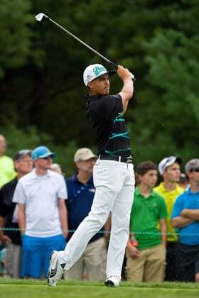 Aug. 31, 2014 - Norton, Massachusetts, United States - August 31, 2014: Rickie Fowler on the 3rd tee during the third round of the Deutsche Bank Championship at TPC Boston. Anthony Nesmith CSM GOLF 2014: Deutsche Bank Championship AUG 31 - ZUMAc04