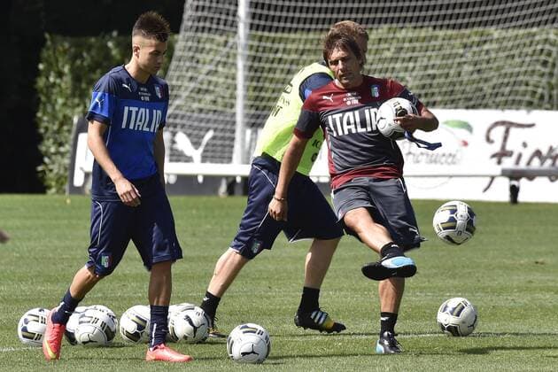 Stephan El Shaarawy, Daniele De Rossi, Antonio Conte - Coverciano, 01.09.2014 - Training Nationalteam Italien 2014 - andreaxstaccioli