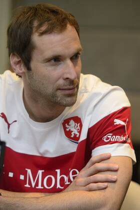 Goalkeeper of Czech national soccer team Petr Cech is seen during a meeting with media prior to the friendly soccer match against USA and qualification match against Netherlands in Prague, Czech Republic, September 1, 2014. (CTKxPhoto MichalxKamaryt) CTKPhotoOF201409010645601  kmt 6