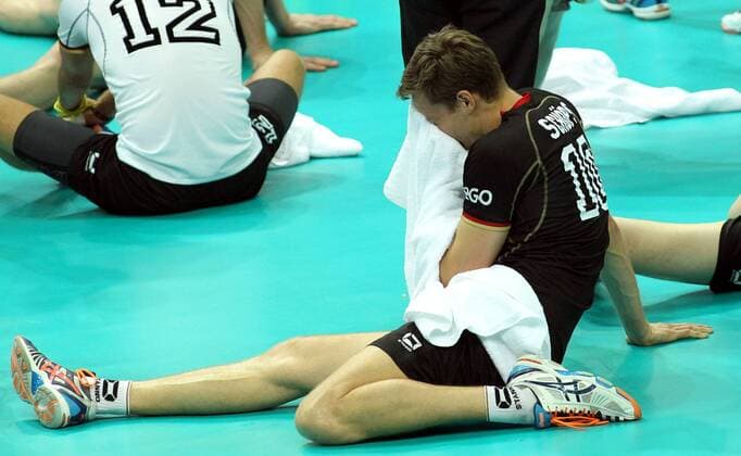 01.09.2014 Katowice(Poland) FIVB Men s Volleyball World Championship Brazil-Germany Pool D Jochen Schöps Germany after lost match : 
