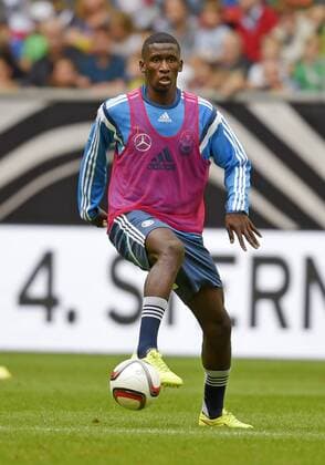 01.09.2014, Fussball Deutsche Nationalmannschaft, Öffentliches Training vor dem Spiel gegen Argentinien, in der ESPRIT-Arena Düsseldorf. Antonio Rüdiger am Ball. 