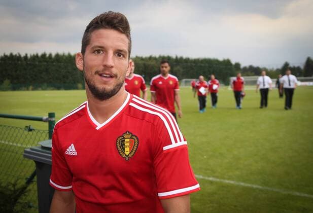20140901 - BRUSSELS, BELGIUM: Belgium s Dries Mertens pictured at a training session of Belgian national soccer team Red Devils, Monday 01 September 2014, in Brussels. Belgium will play a friendly match against the Australian national soccer team on Thursday. VIRGINIExLEFOUR  premiumd Highlight 04295516