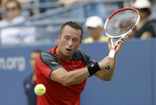 Philipp Kohlschreiber (GER) in Aktion. US Open 2014, Flushing Meadows, United States.