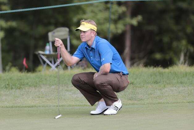September 1, 2014: Billy Hurley III on 5 during the Final Round of the Deutsche Bank Championship at TPC Boston in Norton, MA. GOLF: SEP 01 PGA Golf Herren - Deutsche Bank Championship - Final Round Icon19086647 EDITORIAL USE ONLY