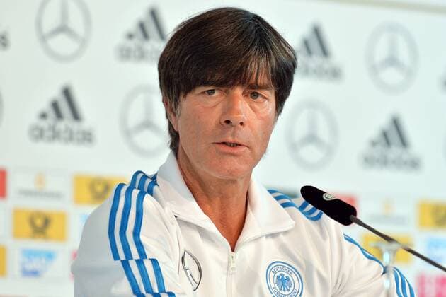 Deutschland Pressekonferenz --- Fussball --- International --- 02.09.2014 Joachim Jogi Löw, Löw (Trainer Deutschland), Einzelbild, halbe Figur, Querformat
