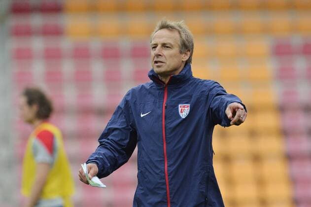 US national team trains prior to the soccer friendly match Czech Republic vs USA on September 2, 2014 in Prague, Czech Republic. Pictured coach Juergen Klinsmann. (CTKxPhoto MichalxDolezal) CTKPhotoOF201409020845701  dol 008 K
