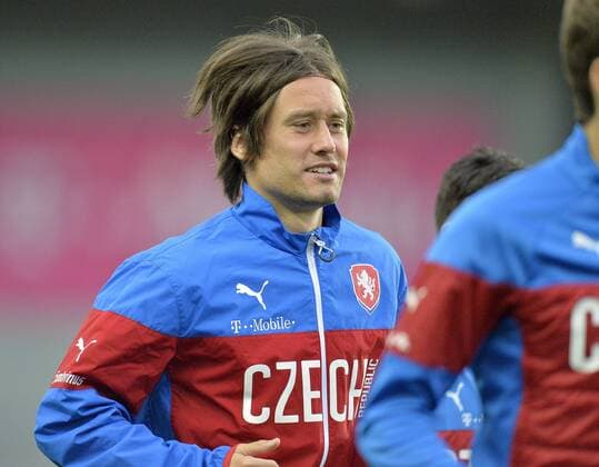 Czech Republic national team trains prior to the soccer friendly match Czech Republic vs USA on September 2, 2014 in Prague, Czech Republic. Pictured half-back Tomas Rosicky. (CTKxPhoto MichalxDolezal) CTKPhotoOF201409020893701  dol 006