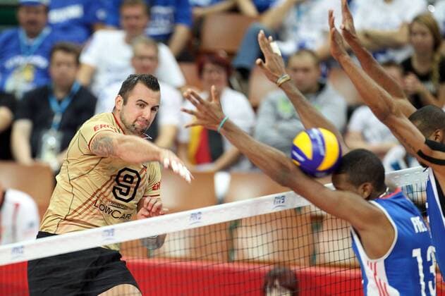 03.09.2014 - Katowice . Volleyball WM 2014: Gruppe B: Kuba (blau) vs Deutschland: Georg Grozer , .  140903DAM024