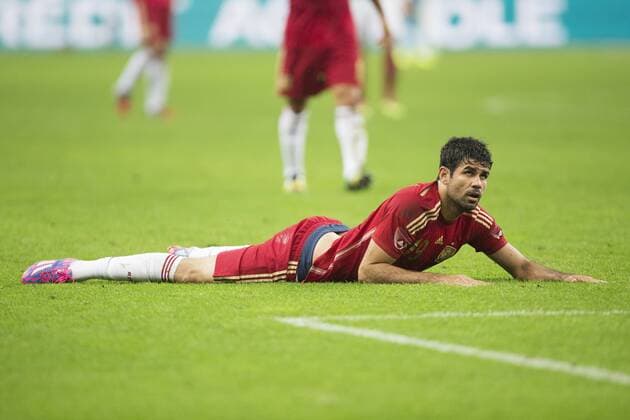 Diego Costa of Spain - France vs. Spain - International Friendly - Stade de France - Paris - 04 09 2014 Pic Philip Oldham Sportimage EDITORIAL USE ONLY. No use with unauthorised audio, video, data, fixture lists, club league logos or live services. Online in-match use limited to 120 images, no video emulation. No use in betting, games or single club league player publications.