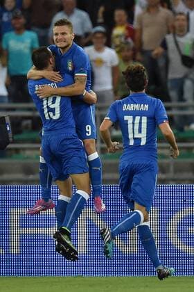 Ciro Immobile Goal celebration Bari 04-09-2014 Stadio San Nicola Football friendly match Italia - Netherlands . andreaxstaccioli