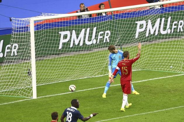 But de Loic Remy (Fra) contre David De Gea (Esp) NEWS : France vs Espagne - Friendly Match - 04 09 2014 GwendolineLeGoff Panoramic 