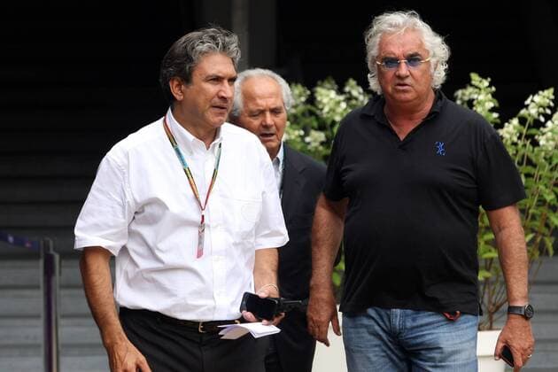 05.09.2014 - Free Practice 1, Pasquale Lattuneddu (ITA), FOM and Flavio Briatore Italian Grand Prix, Monza 4 - 7 September 2014 