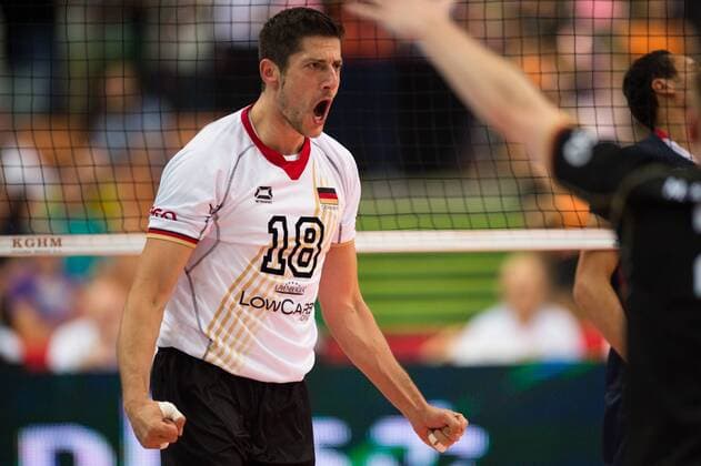 05.09.2014, Spodek, Kattowitz Volleyball, FIVB Volleyball Men s World Championship 2014, Deutschland (GER) vs. Tunesien (TUN) Jubel Michael Andrei ( 18 GER)