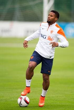 05.09.2014, Sportzentrum, Seefeld, AUT, FS Vorbereitung, Trainingslager, Niederlaendisches Nationalteam, im Bild Jeremain Lens Netherlands national soccer team player Jeremain Lens during a training session of the national footballteam of Netherlands in preparation for the upcoming EURO 2016 qualifying match against Czech Republic on 09. Spetember 2014 in Prague, at the trainingsground Sportzentrum in Seefeld, Austria on 2014 09 05.  EP_Gro  